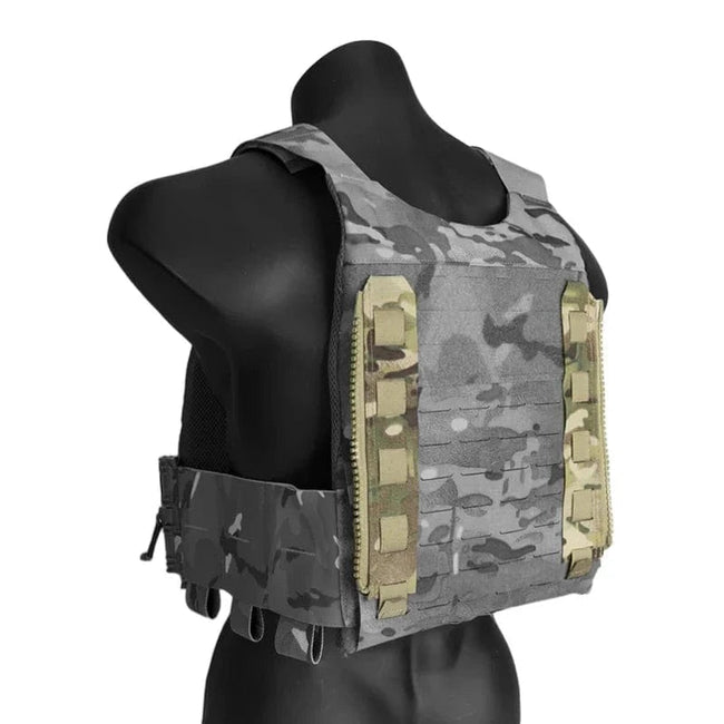 IDOGEAR Tactical Zipper MOLLE Adapter 500D Nylon Lightweight Versatile For Rear Pack Plate Carrier 3950