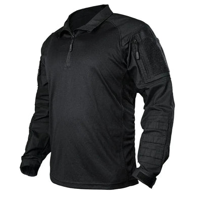 IDOGEAR UFS Tactical Shirt BDU Combat Clothes With Elbow Pads Slight Elasticity  Shirt Breathable 3116 Black / M / CHINA