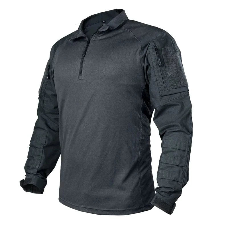 IDOGEAR UFS Tactical Shirt BDU Combat Clothes With Elbow Pads Slight Elasticity  Shirt Breathable 3116 Gray / XL / CHINA