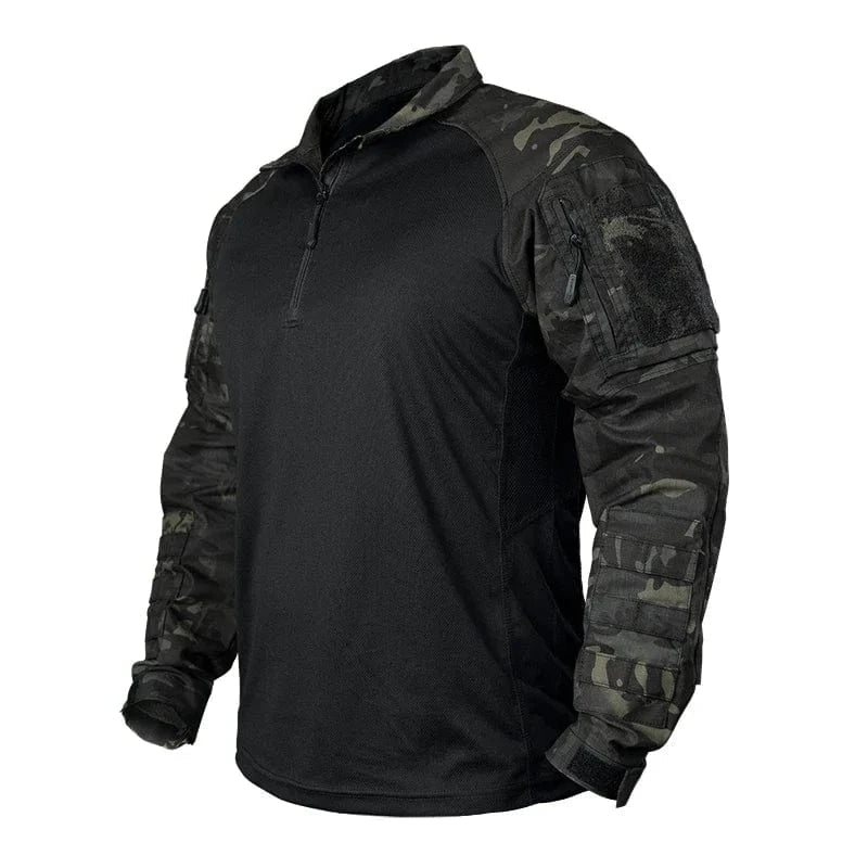 IDOGEAR UFS Tactical Shirt BDU Combat Clothes With Elbow Pads Slight Elasticity  Shirt Breathable 3116 MCBK / L / CHINA