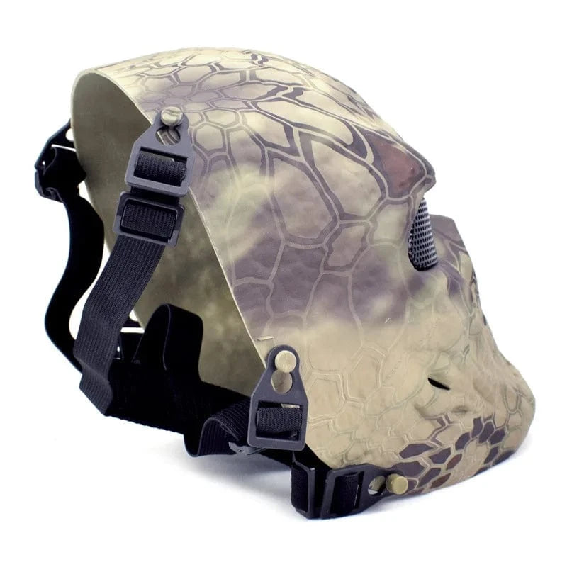 Iron Blood Skull Tactical Soldier Mask CS Field Full Face Breathable Face Protection Cycling All Terrain Camouflage Field Mask