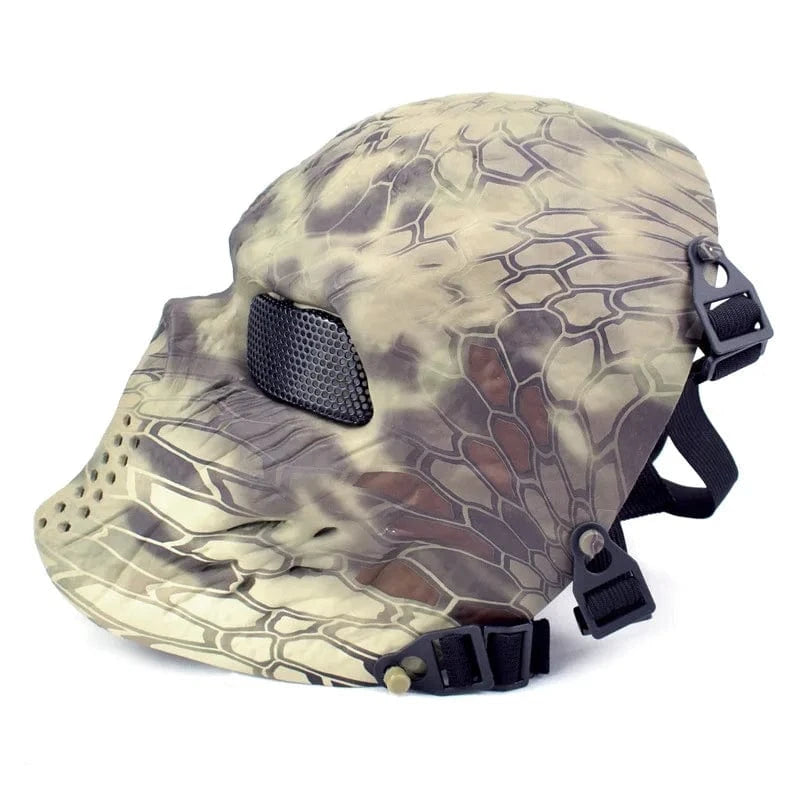 Iron Blood Skull Tactical Soldier Mask CS Field Full Face Breathable Face Protection Cycling All Terrain Camouflage Field Mask