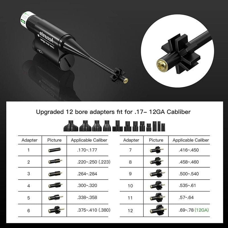 ACCURATE 0 Kit visée Laser 177 à 12GA (sans piles)