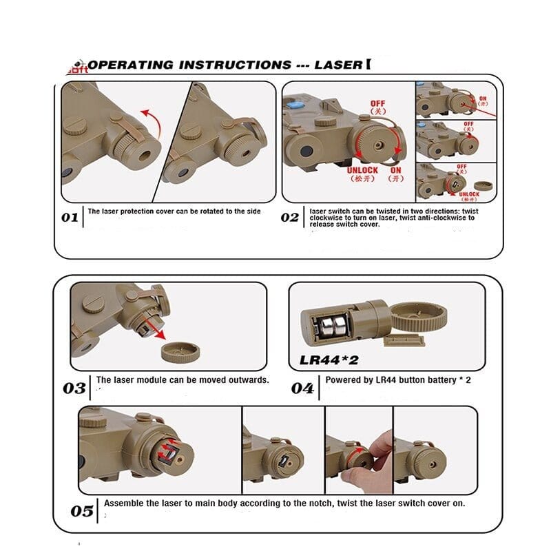 ACTION AIRSOFT 0 Lampe laser Element AN PEQ-2 EX426