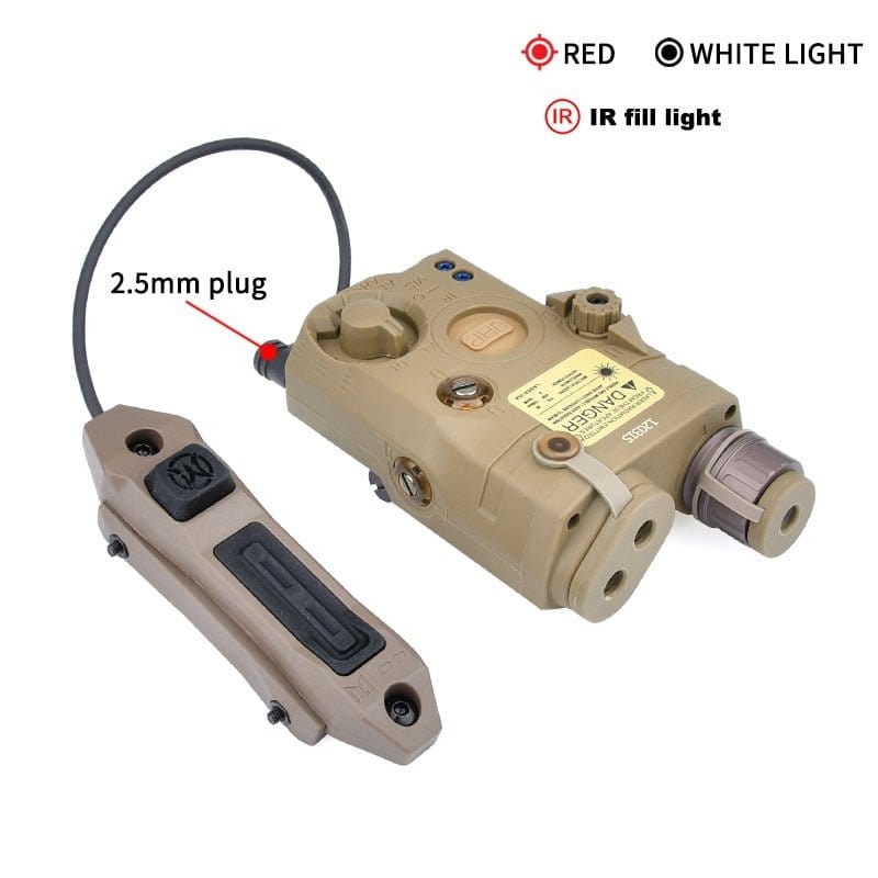 ACTION AIRSOFT 0 interrupteur peq rouge 2 Lampe laser PEQ15 WADSN PEQ