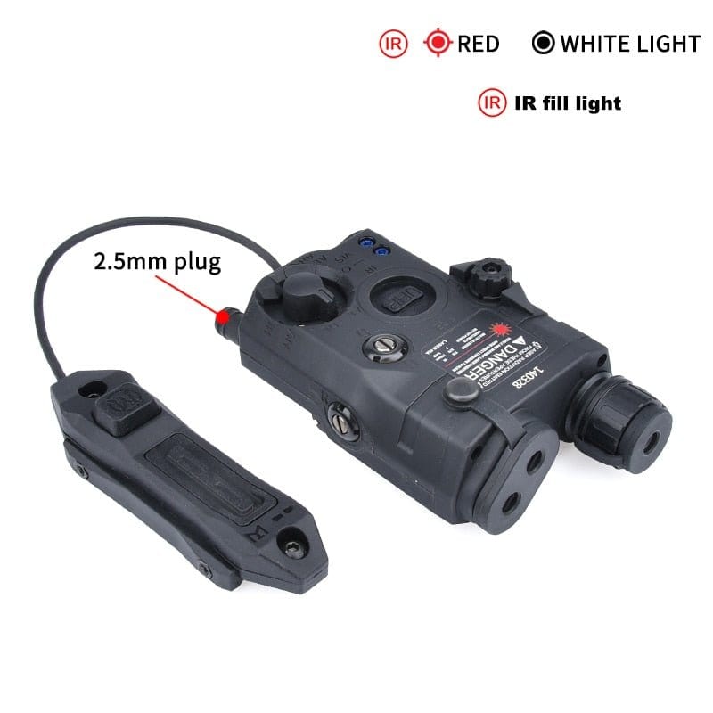 ACTION AIRSOFT 0 interrupteur peq rouge Lampe laser PEQ15 WADSN PEQ