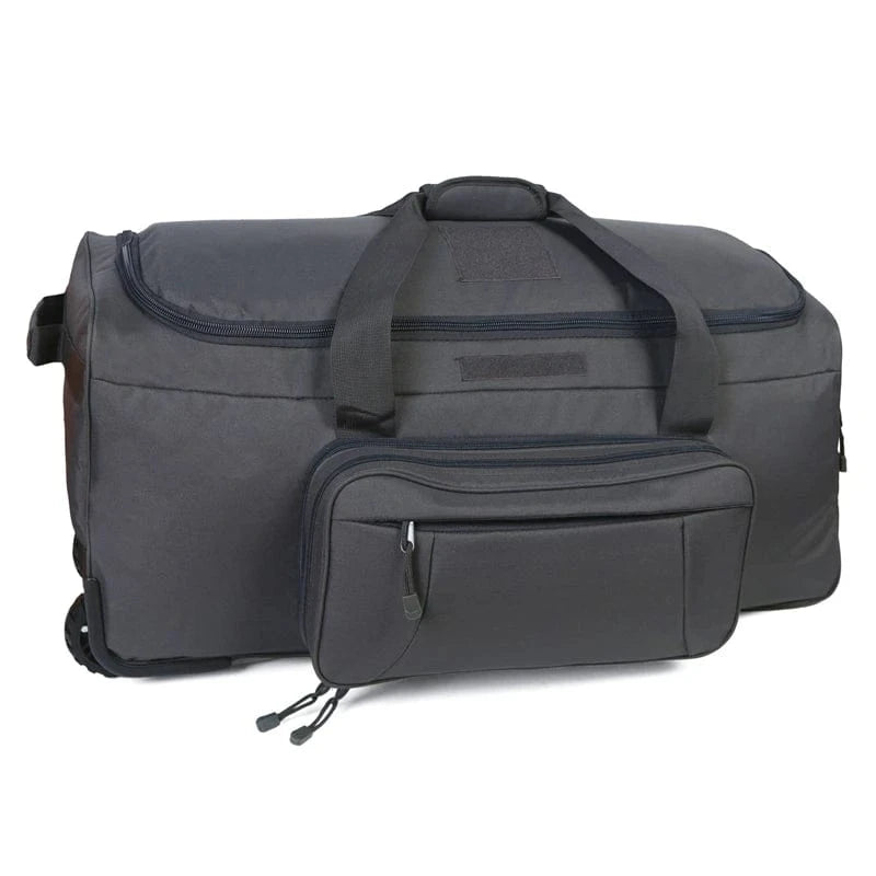 Large Capacity Military Tactical Travel Bag Wheeled Deployment Trolley Duffel Bag Heavy-Duty Camping Hiking Running Trekking grey / CHINA