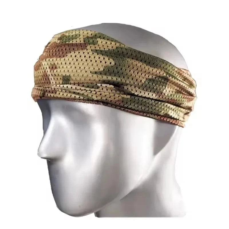 Large Mesh Windproof Neckerchief Camo Mask Neck Gaiter Cover Face Bandana Sun Cool Breathable Cycling Hiking Camping Tube Scarf