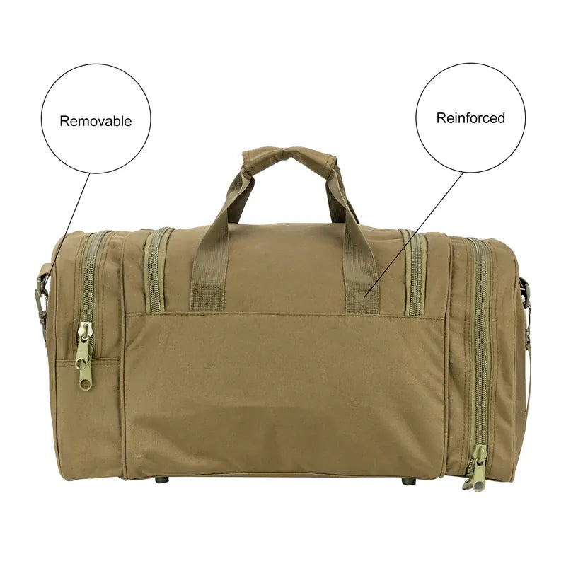 LQAMRY 40L sac de voyage tactique hommes sac à main en plein air sacs de bagages de sport week-end salle de sport randonnée Trekking sac avec compartiment à chaussures