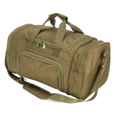 LQAMRY 40L sac de voyage tactique hommes sac à main en plein air sacs de bagages de sport week-end salle de sport randonnée Trekking sac avec compartiment à chaussures Vert armée / China Mainland