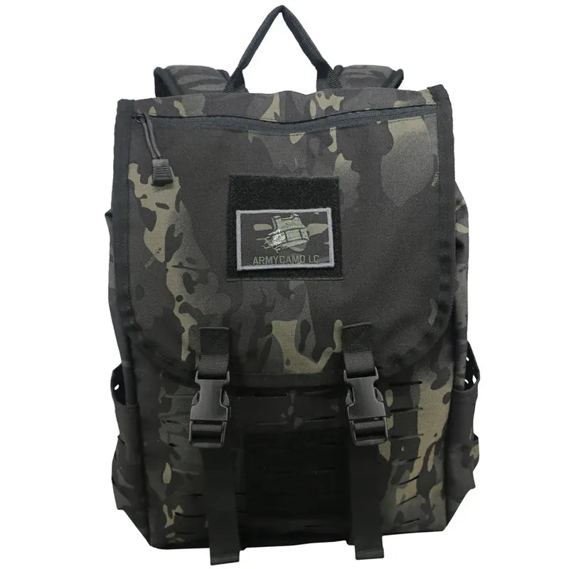 LQARMY 40L sac à dos tactique de grande capacité Camouflage Sport de plein air randonnée Camping sacs de chasse voyage Trekking sacs à dos Black Camo
