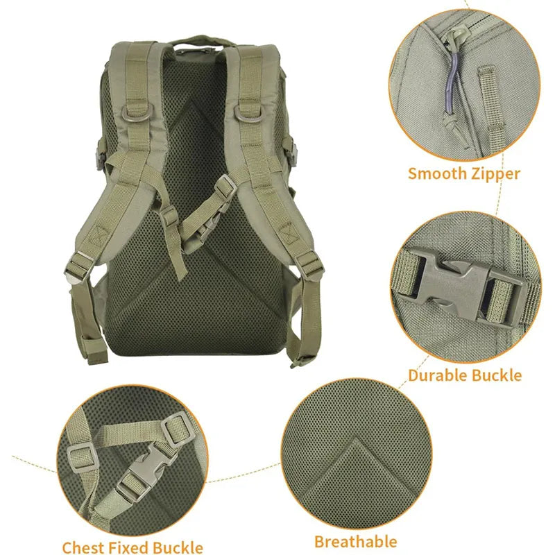 LQARMY petit sac à dos tactique de voyage étanche en plein air Sport Camping sac à dos système Molle pour Trekking pêche sacs de chasse