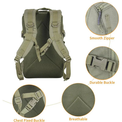 LQARMY petit sac à dos tactique de voyage étanche en plein air Sport Camping sac à dos système Molle pour Trekking pêche sacs de chasse