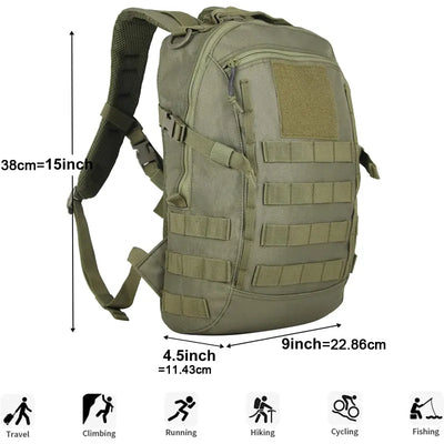 LQARMY petit sac à dos tactique de voyage étanche en plein air Sport Camping sac à dos système Molle pour Trekking pêche sacs de chasse