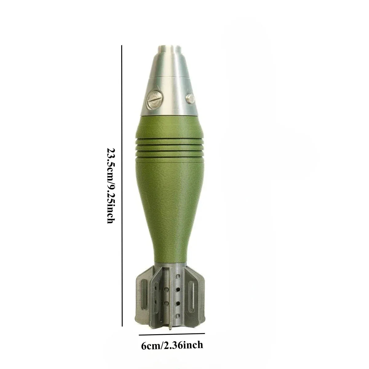 M2 60mm Mortar Shell Model -3D Printed Realistic Replica, Non Functional Military Decoration for Home/office, Secure Storage 1Pcs