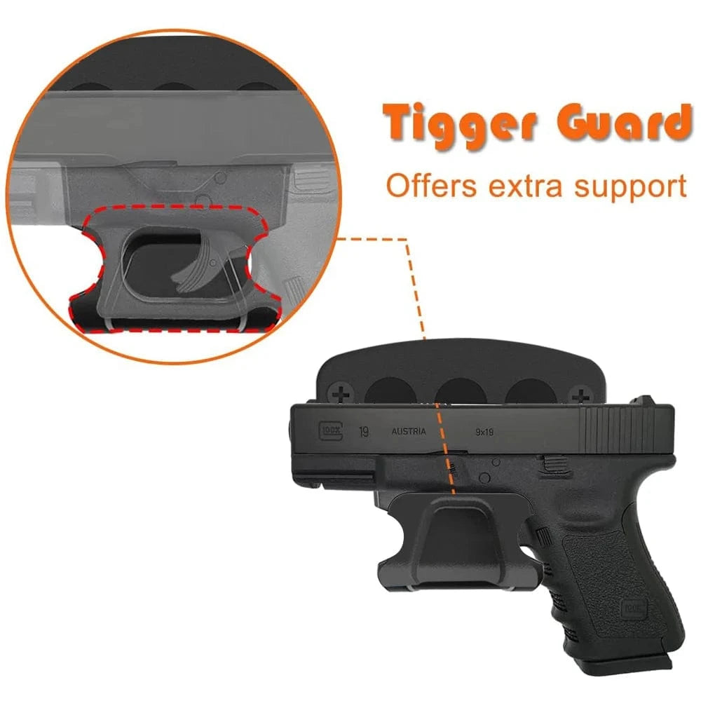 Magnet Gun Holder for Wall Magnetic Pistol Rack Holster with Trigger Guard Protection Quick Release Holds Up to 15 lbs 1 Set