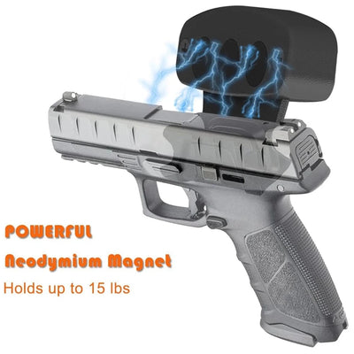 Magnet Gun Holder for Wall Magnetic Pistol Rack Holster with Trigger Guard Protection Quick Release Holds Up to 15 lbs 1 Set