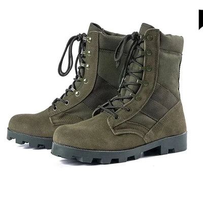 Male Outdoor Training Combat Hunting Boots Spring Autumn Men Jungle Hiking Sports Climbing Camping Breathable Camo Desert Shoes Olive Drab / 44