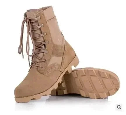 Male Outdoor Training Combat Hunting Boots Spring Autumn Men Jungle Hiking Sports Climbing Camping Breathable Camo Desert Shoes Sand / 45