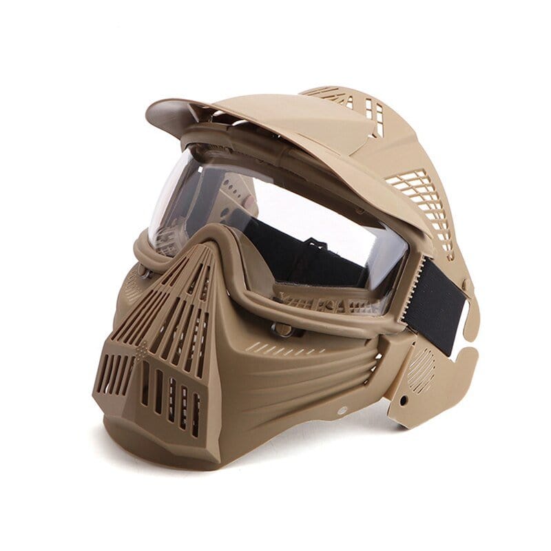ACTION AIRSOFT 0 Tan / Coyote (lunettes transparent) Masque intégral anti-buée Protector OS