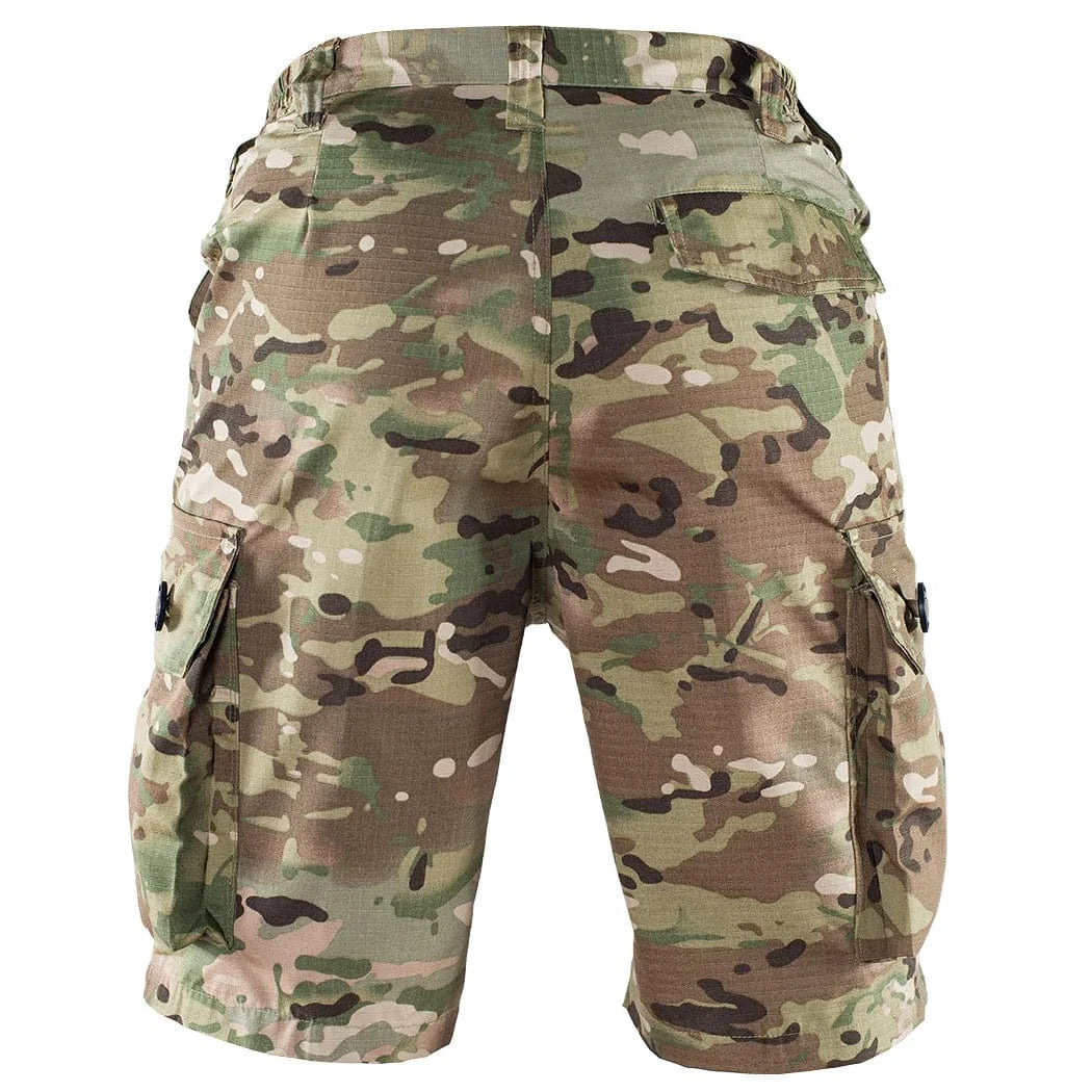 MEGE 2023 New Camouflage Casual Shorts Men Tactical Camo Cargo Short Pants Military Gym Running Hiking Short Sets Streetwear