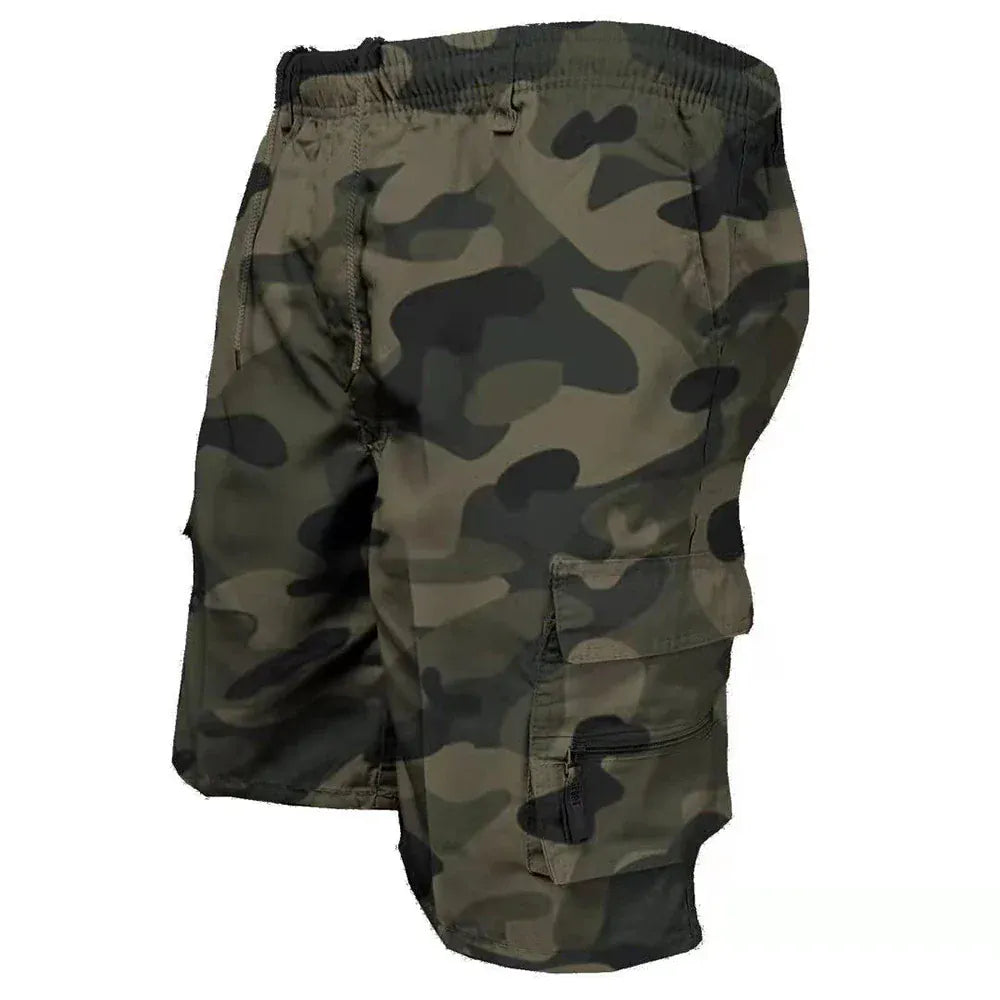 Men Military Tactical Shorts Summer Loose Casual Cargo Shorts Multi Pocket Outdoor Jogging Sweatpants Hiking Pants S / Camouflage green