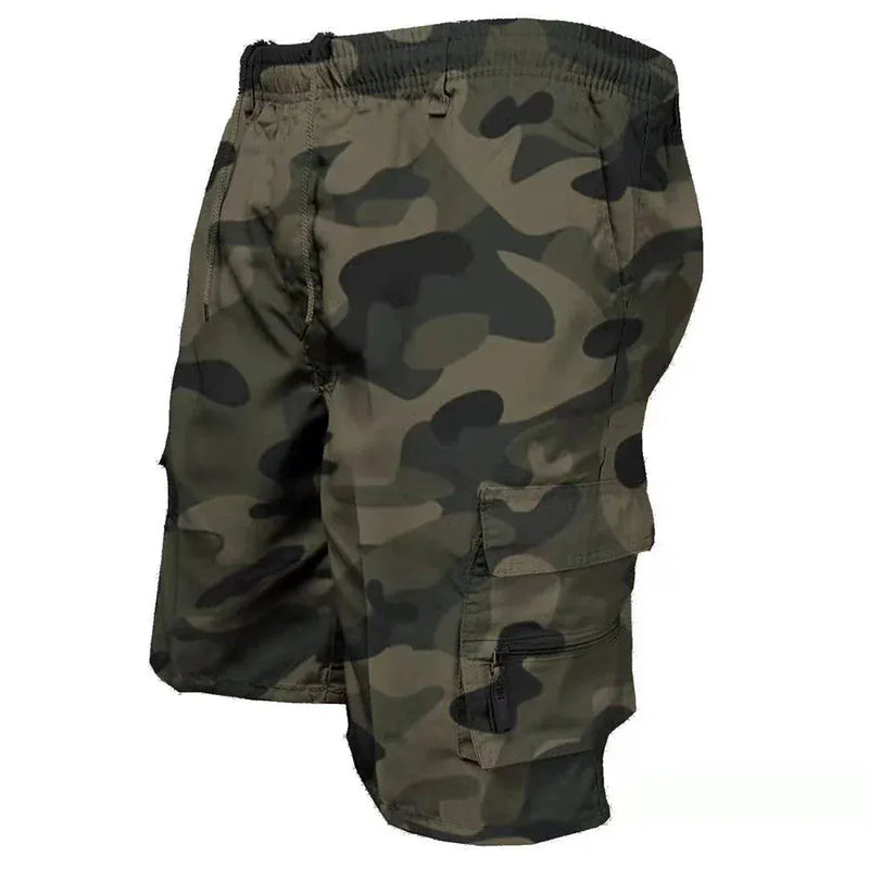 Men Military Tactical Shorts Summer Loose Casual Cargo Shorts Multi Pocket Outdoor Jogging Sweatpants Hiking Pants S / Camouflage green
