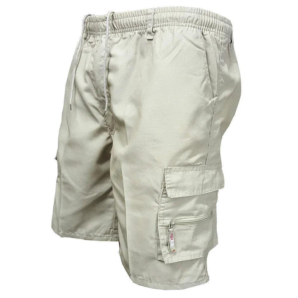 Men Military Tactical Shorts Summer Loose Casual Cargo Shorts Multi Pocket Outdoor Jogging Sweatpants Hiking Pants XL / Beige