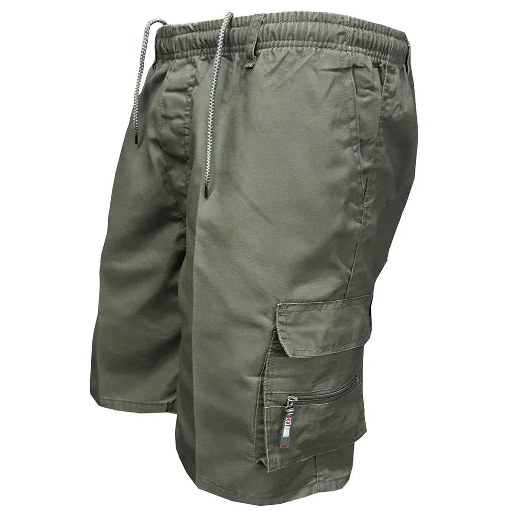 Men Military Tactical Shorts Summer Loose Casual Cargo Shorts Multi Pocket Outdoor Jogging Sweatpants Hiking Pants XXL / army green