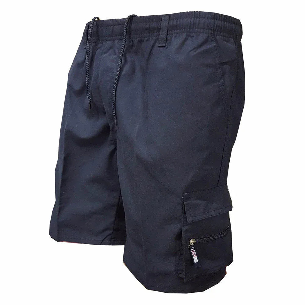Men Military Tactical Shorts Summer Loose Casual Cargo Shorts Multi Pocket Outdoor Jogging Sweatpants Hiking Pants XXL / navy blue