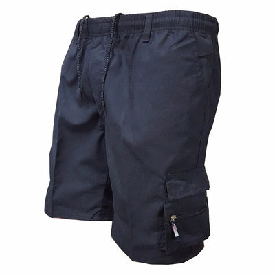 Men Military Tactical Shorts Summer Loose Casual Cargo Shorts Multi Pocket Outdoor Jogging Sweatpants Hiking Pants XXL / navy blue