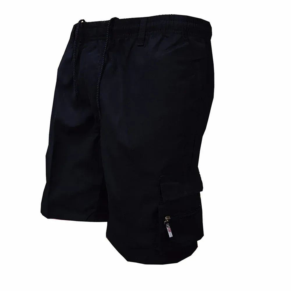 Men Military Tactical Shorts Summer Loose Casual Cargo Shorts Multi Pocket Outdoor Jogging Sweatpants Hiking Pants XXXL / black