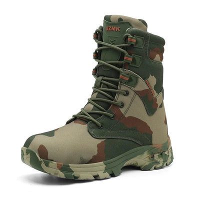 Men's Camouflage Tactical Boots Men's Desert Waterproof Work Safety Shoes Mountaineering Shoes Ankle Boots Men's Outdoor Boots Q6-LV / 46