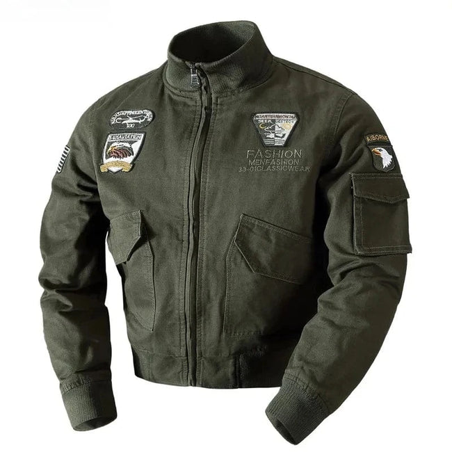 Men's Jacket 6XL Solid Emblem Flight Air Force Jacket High Quality Fit Coat Baseball Jacket Military Men's   Short Homme