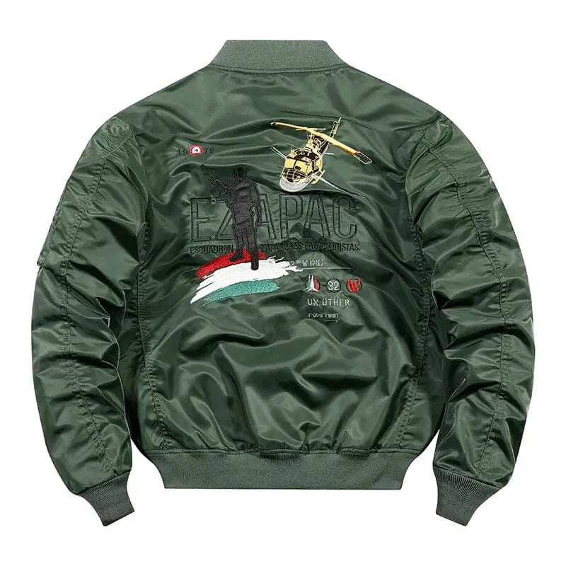 Men's jacket, Air Force pilot jacket, airplane embroidery, American baseball jacket, plus size jacket, workwear jacket