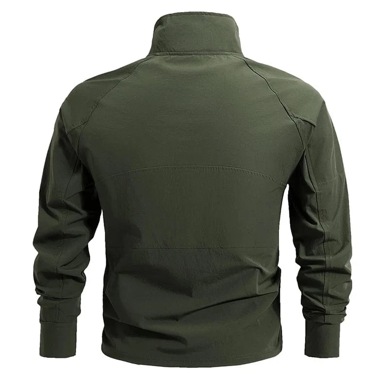 Men's Summer Work Shirt 1/4 Zipper Long Sleeve Shirt Outdoor Fishing Hiking Shirt Casual Pullover Wear resistant Men's Style