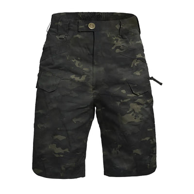Men'S Tactical Cargo Shorts Military Camouflage Multi-Pockets Wear-Resistant Fabric Suitable For Outdoor Hiking, Jogging