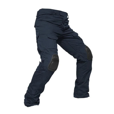 Military Tactical Pants Men Trousers Outdoor Climbing Hunting Trekking Combat Pants Work Cargo Pants & Knee Pads Navy blue / S