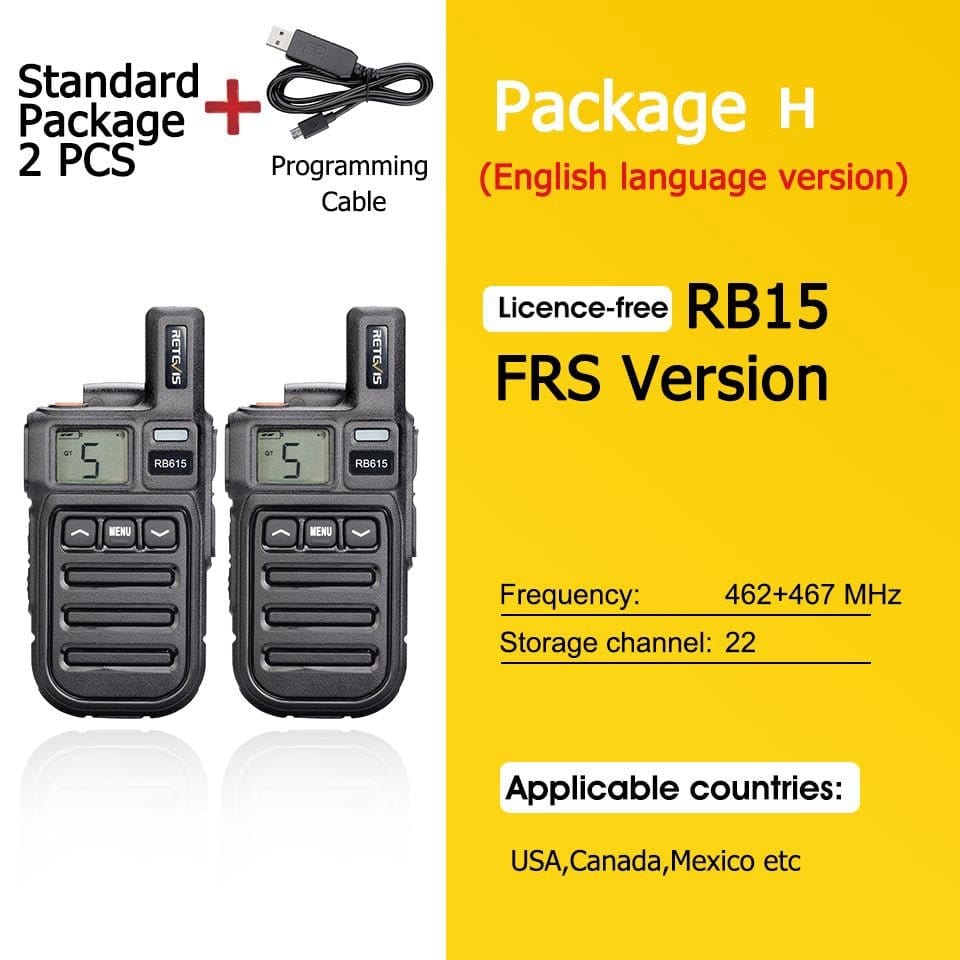 ACTION AIRSOFT 0 FRS English 2PCS ACC Mini talkie-walkie RB615 PMR / FRS PMR446 PTT