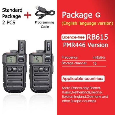 ACTION AIRSOFT 0 PMR English 2PCS ACC Mini talkie-walkie RB615 PMR / FRS PMR446 PTT