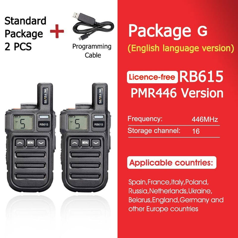ACTION AIRSOFT 0 PMR English 2PCS ACC Mini talkie-walkie RB615 PMR / FRS PMR446 PTT