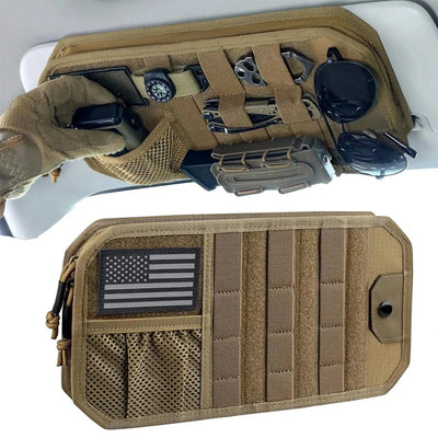 Molle Car Sun Visor Organizer Universal Car Auto Panel EDC Tool Pouch Holder Case for Car Accessories Molle Hunting Gears Bag