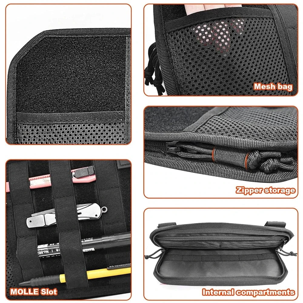 Molle Car Sun Visor Organizer Universal Car Auto Panel EDC Tool Pouch Holder Case for Car Accessories Molle Hunting Gears Bag