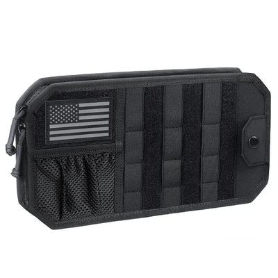 Molle Car Sun Visor Organizer Universal Car Auto Panel EDC Tool Pouch Holder Case for Car Accessories Molle Hunting Gears Bag Black