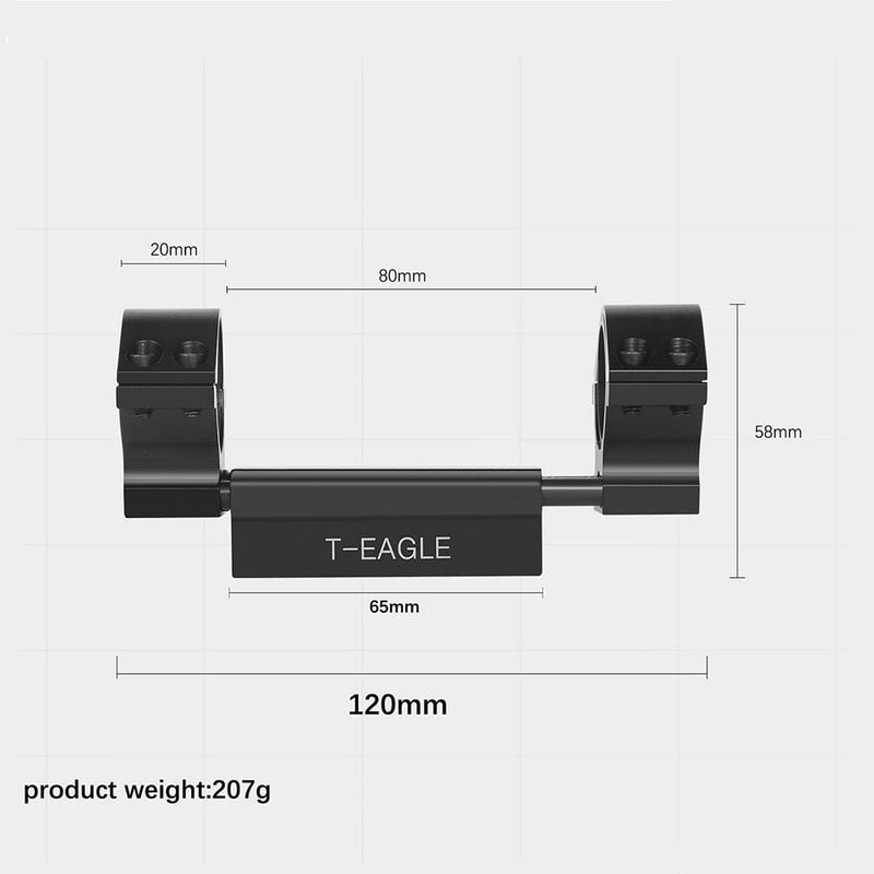 T-EAGLE 0 Montage lunette 1 "/25.4mm-30mm Weaver 11mm