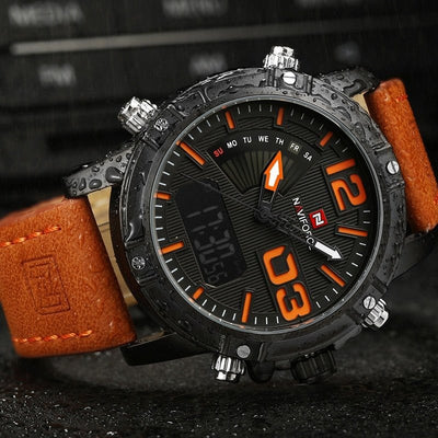 NAVIFORCE Montre analogique NAVIFORCE marron/orange