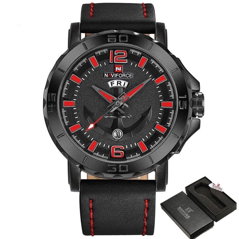 NAVIFORCE 0 Montre Quartz NF9122 NAVIFORCE noir/rouge