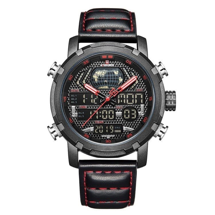 NAVIFORCE Montre WorldTac LED NAVIFORCE marron/noir