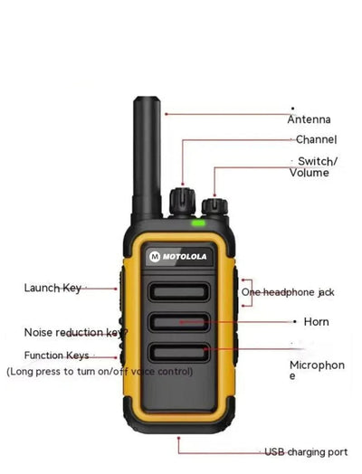 MOTOLOLA F1 Walkie Talkie  Portable Two-Way Radio UHF Transceiver Set Walkie-talkies Radio Walkie Talkie Long Range COD