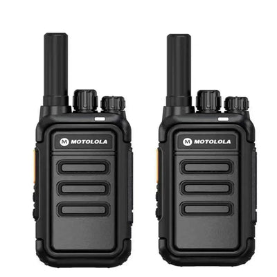 MOTOLOLA F1 Walkie Talkie  Portable Two-Way Radio UHF Transceiver Set Walkie-talkies Radio Walkie Talkie Long Range COD Black-2Pcs / USB Plug